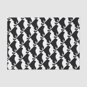 Black and white cat gift wrap tissue paper