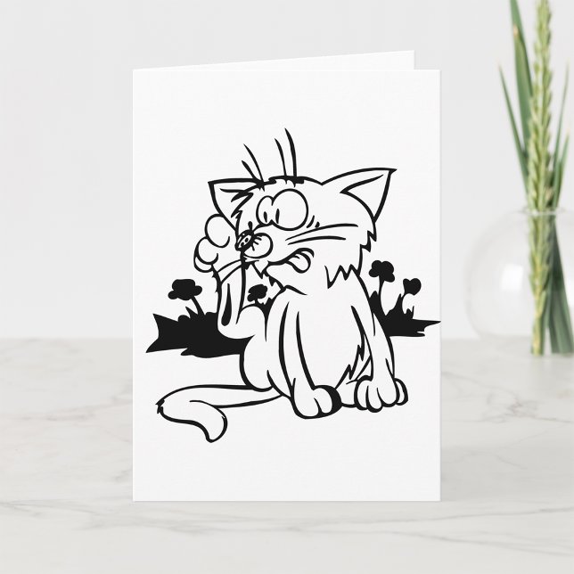 Black And White Cat Greeting Cards (Creator Uploaded)
