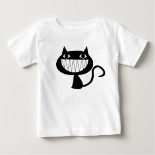 BLACK AND WHITE CAT ILLUSTRATION BABY T-Shirt