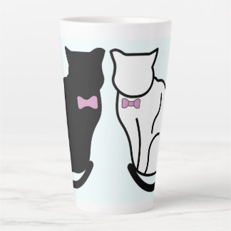 Black and White Cat Latte Mug