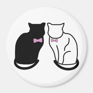 Black and White Cat Magnet