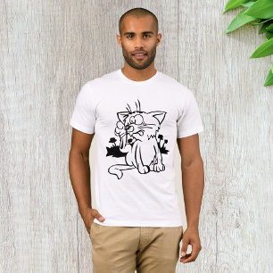 Black And White Cat Mens T-Shirt