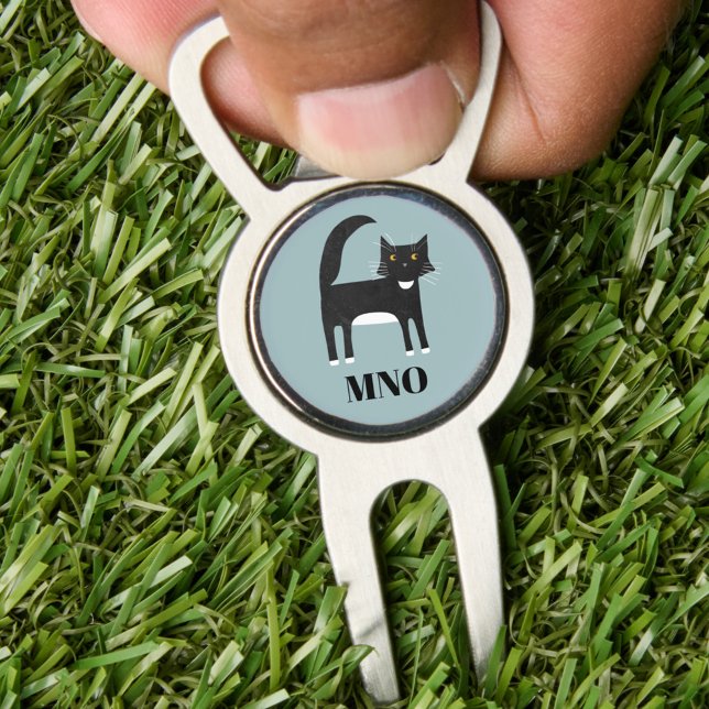 Black and White Cat Monogram Divot Tool (Creator Uploaded)