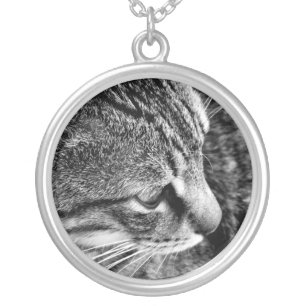 Black and White Cat Necklace