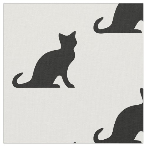 Black and white cat pattern design textile fabric