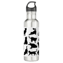 Black and White Cat Silhouettes