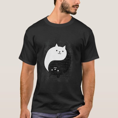 Black and White Cat T_Shirt
