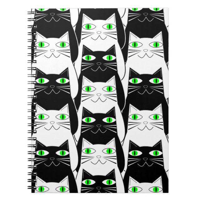 Black and White Cats Notebook (Front)