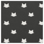 Black and White Cats Pattern Fabric