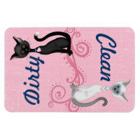 Clean Dirty Dishwasher Magnet Funny Cat 