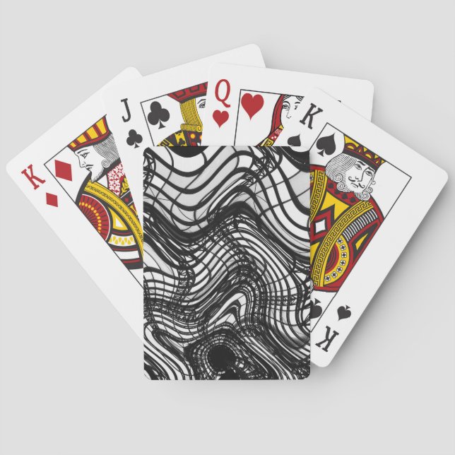 Black And White Ceiling Wavy, 2016 | SVP Images Poker Cards (Back)