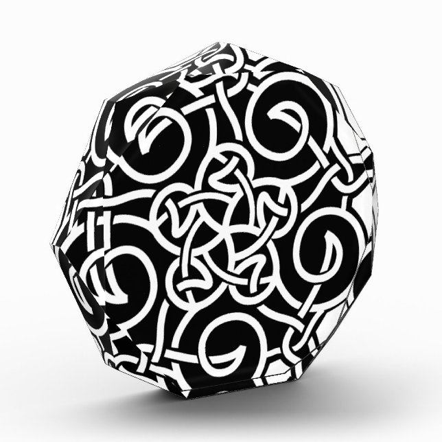 Black And White Celtic Knot Award (Left)