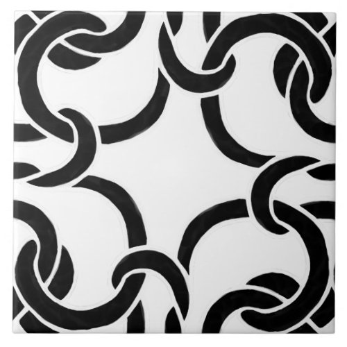  Black and White Celtic Knot Seamless Pattern Tile