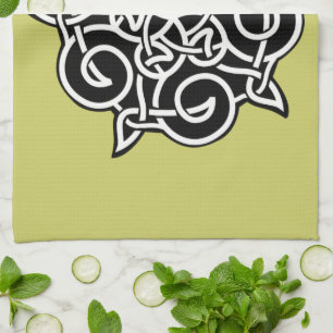 Black And White Celtic Knot Towel