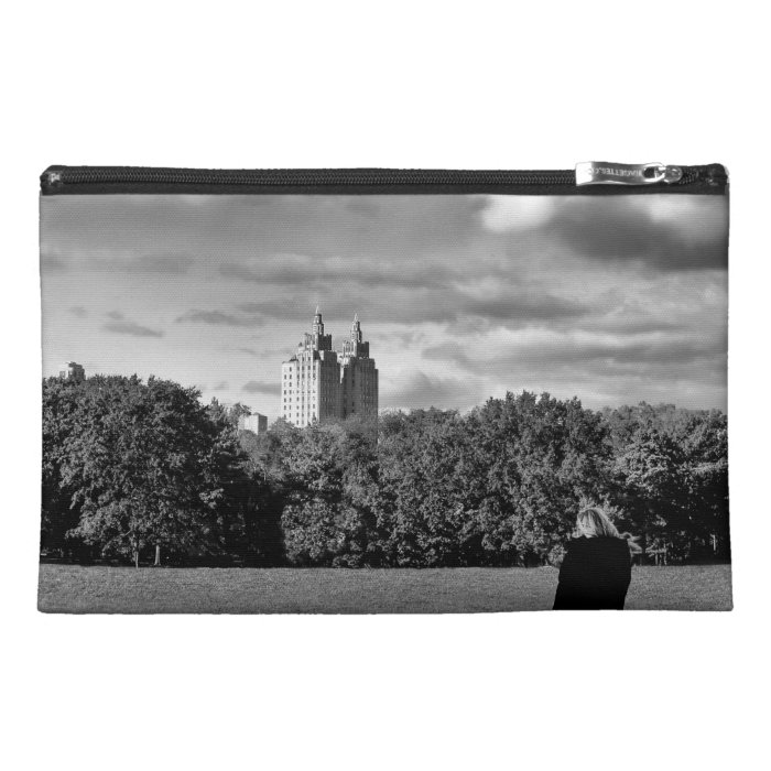 Black and White Central Park Landscape Photo Travel Accessory Bag