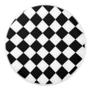 black and white ceramic knob