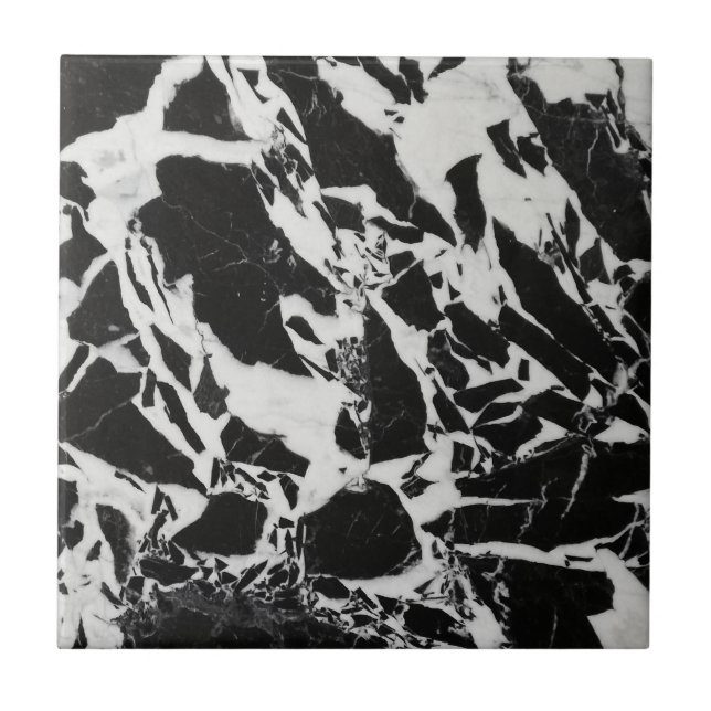 Black and White Ceramic Tile (Front)