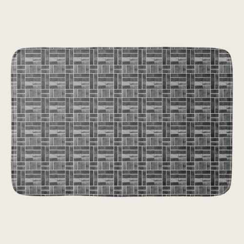 Black and white ceramic tiles effect bath mat
