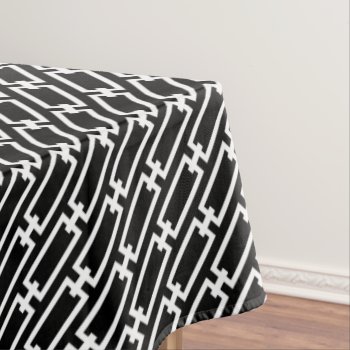 Black And White Chain Links Pattern Tablecloth by heartlockedhome at Zazzle