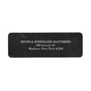 Black and White Chalkboard Label