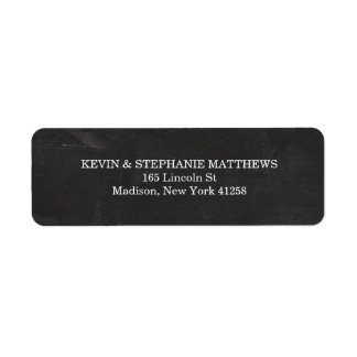 Black and White Chalkboard Label