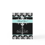 Black and White Chandelier Thank You Note Cards