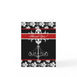 Black and White Chandelier Thank You Note Cards