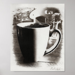 still life black and white charcoal