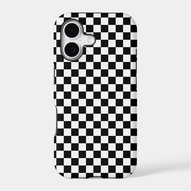 Black And White Check  Case-Mate iPhone Case (Back)