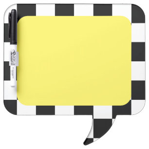 Black and White Check Dry Erase Board
