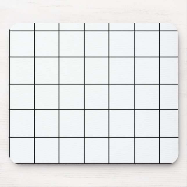 Black and White Check Mouse Pad (Front)