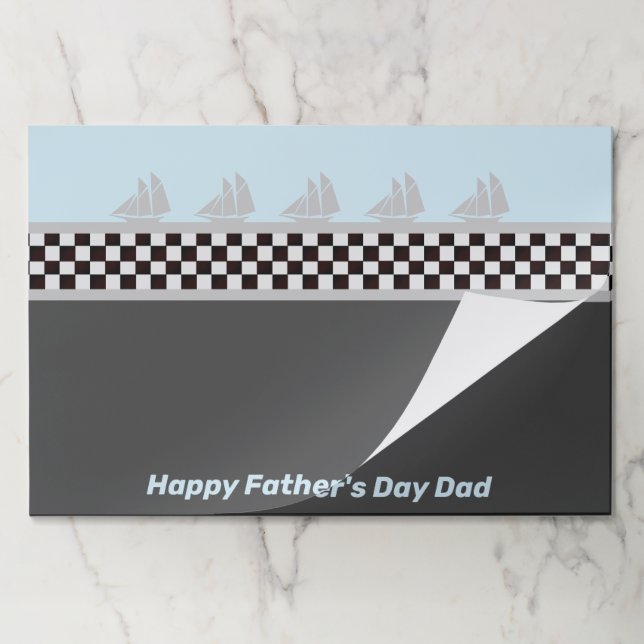 Black And White Check Paper Placemats (Folded)