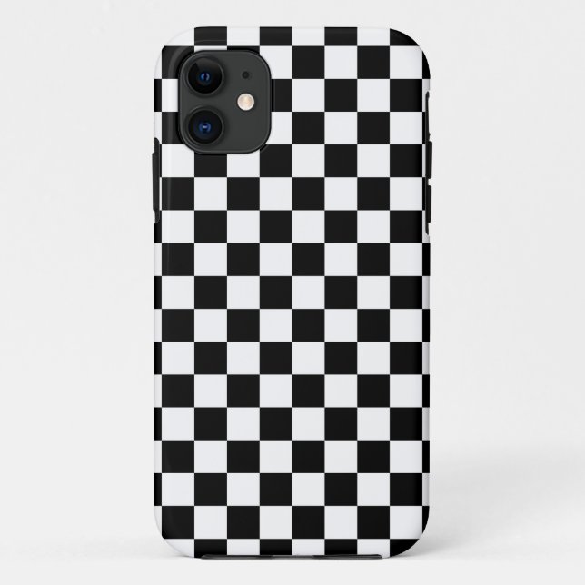 Black and White Check pattern Case-Mate iPhone Case (Back)