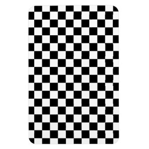 Black and White Check pattern Magnet