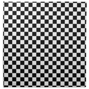 Black and White Check pattern Napkin