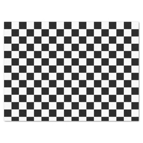 Black and White Check Tissue Paper 