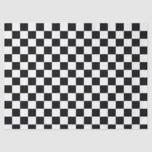 Black and White Check Tissue Paper