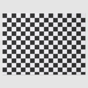 Black and White Check Tissue Paper