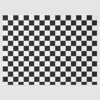 Black and White Check Tissue Paper