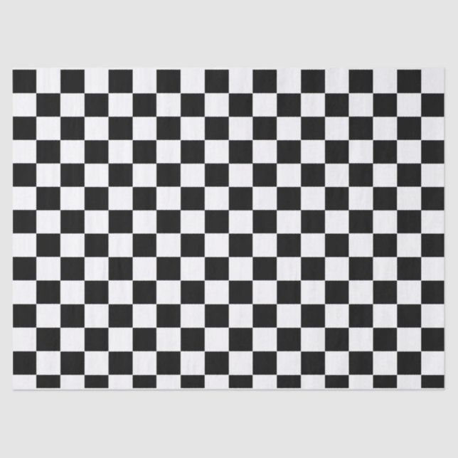 Black and White Check Tissue Paper  (Front)