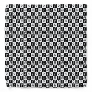 Black and White Checkboard Bandana