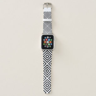 Black and white checked digital wallpaper apple watch band