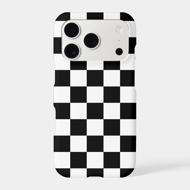 Black and White Checked Pattern Iphone Case (Back)