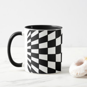Black And White Checked Pattern Mug