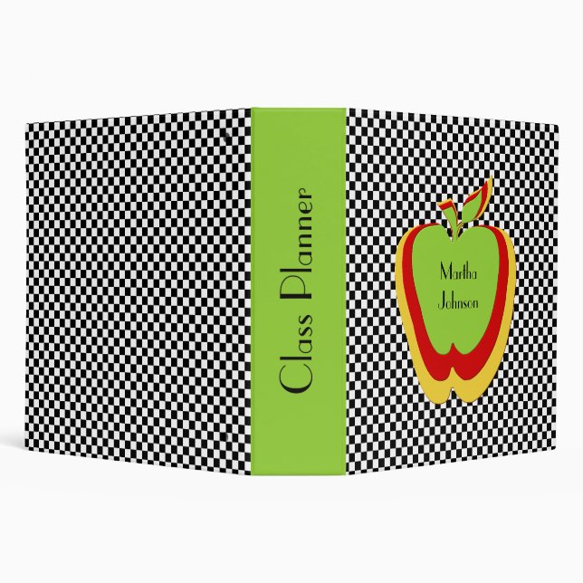 Black and White Checked Teacher's Binder (Background)