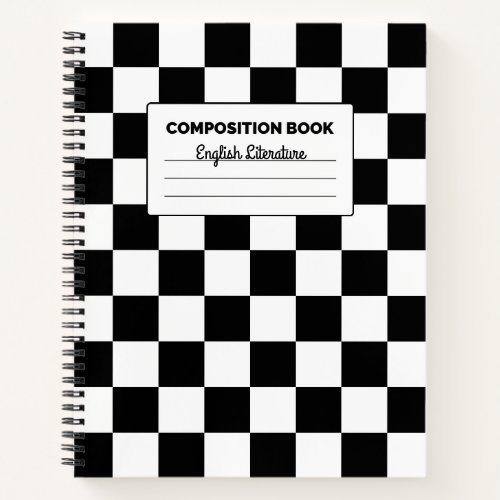 Black and White Checker Board Composition Notebook