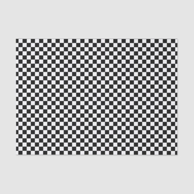 Black and White Checker Board | DIY Color Tissue Paper (Front)