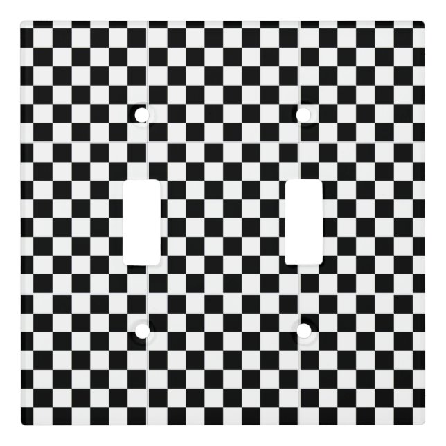 Black and White Checker Board Switch Plate (Front)