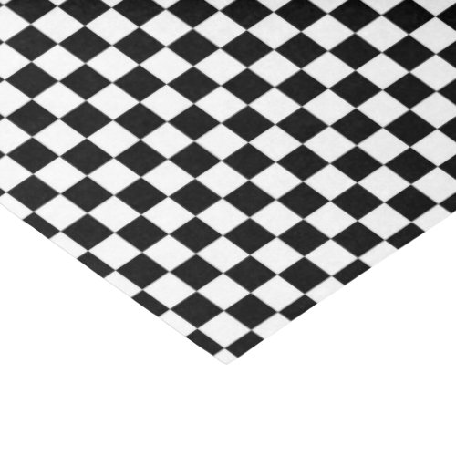 Black and White Checker Board Tissue Paper