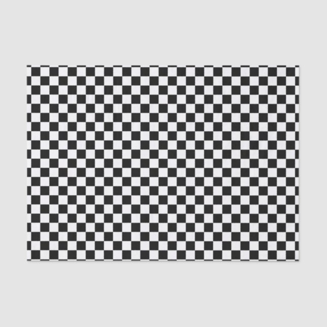 Black and White Checker Board Tissue Paper (Front)